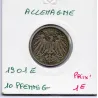 Allemagne 10 pfennig 1901 E, TTB KM 12 pièce de monnaie