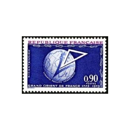 Timbre France Yvert No 1756 Grand-Orient de France, bicentenaire