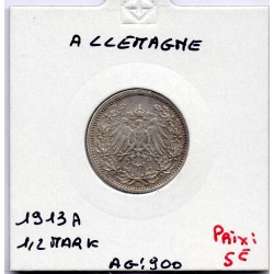 Allemagne 1/2 mark 1913 A, TTB+ KM 17 pièce de monnaie