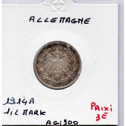 Allemagne 1/2 mark 1914 A, TTB+ KM 17 pièce de monnaie