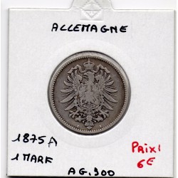 Allemagne 1 mark 1875 A, TB+ KM 7 pièce de monnaie