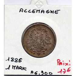 Allemagne 1 mark 1886 F, Sup KM 7 pièce de monnaie