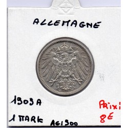 Allemagne 1 mark 1909 A, TTB+ KM 14 pièce de monnaie