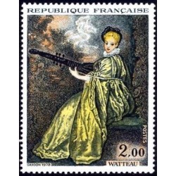 Timbre France Yvert No 1765 Watteau "La Finette"