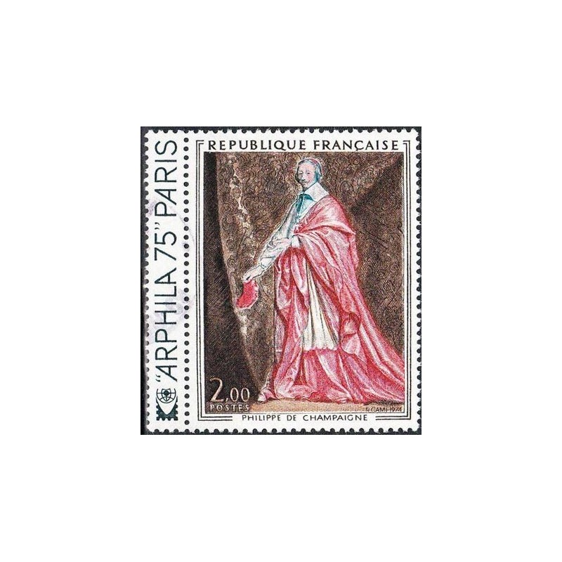 Timbre France Yvert No 1766 Philippe de Champaigne, le cardinal de Richelieu