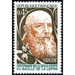 Timbre France Yvert No 1767 Hansen, découverte du bacille de la lèpre