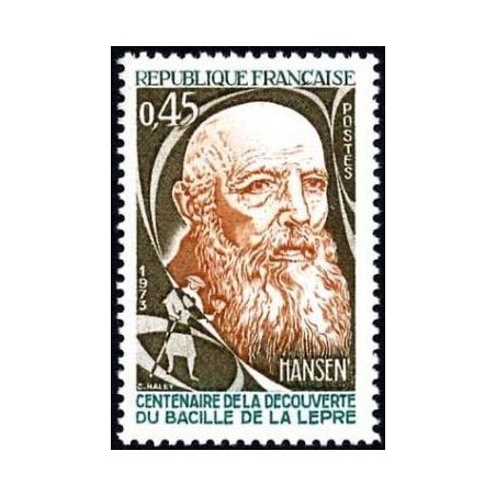 Timbre France Yvert No 1767 Hansen, découverte du bacille de la lèpre