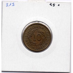 Allemagne 10 reichspfennig 1932 E, TTB KM 40 pièce de monnaie