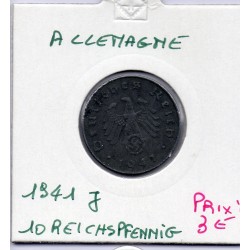 Allemagne 10 reichspfennig 1941 J, TTB+ KM 101 pièce de monnaie