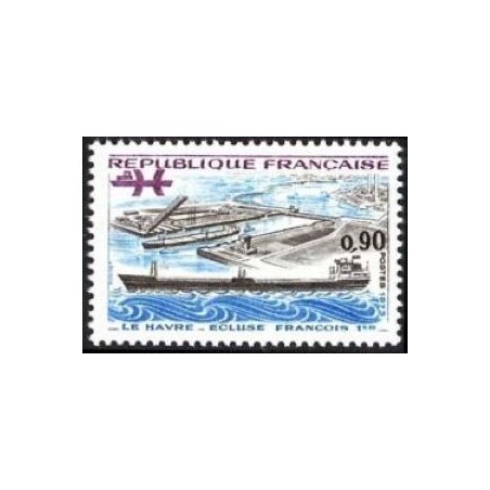 Timbre France Yvert No 1772 Le Havre, écluse François 1er