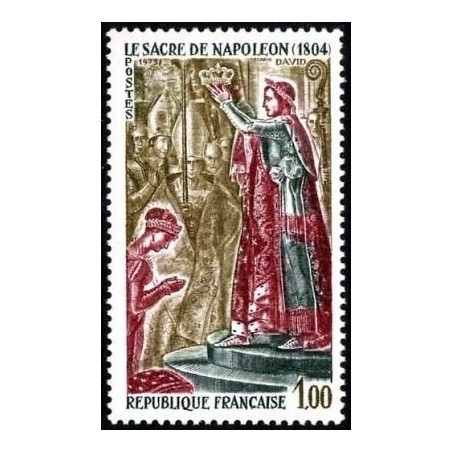 Timbre France Yvert No 1776 Sacre de Napoléon