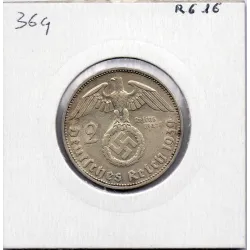 Allemagne 2 reichsmark 1939 J, Sup KM 93 pièce de monnaie