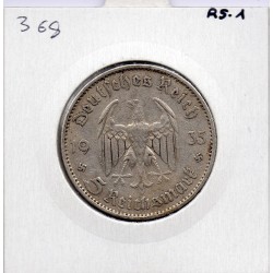 Allemagne 5 reichsmark 1935 A, TTB KM 83 pièce de monnaie