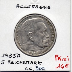 Allemagne 5 reichsmark 1935 A, TTB KM 86 pièce de monnaie