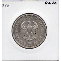 Allemagne 5 reichsmark 1935 E, TTB KM 86 pièce de monnaie