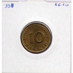 Allemagne RFA 10 pfennig 1950 G, SPL KM 108 pièce de monnaie