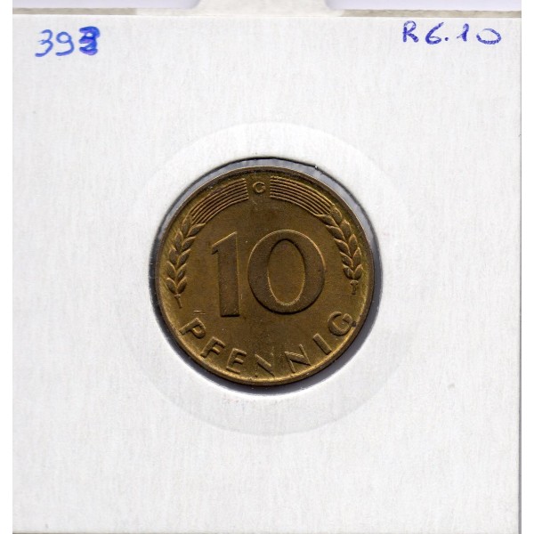 Allemagne RFA 10 pfennig 1950 G, SPL KM 108 pièce de monnaie