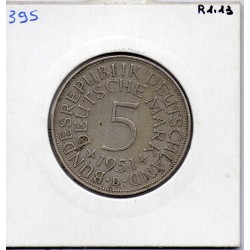 Allemagne RFA 5 deutche mark 1951 D, TTB KM 112 pièce de monnaie