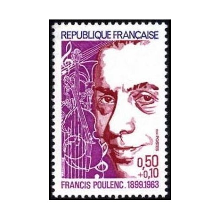 Timbre France Yvert No 1785 Francis Poulenc