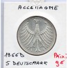 Allemagne RFA 5 deutche mark 1966 D, Sup KM 112 pièce de monnaie