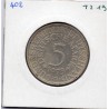 Allemagne RFA 5 deutche mark 1973 D, Sup KM 112 pièce de monnaie