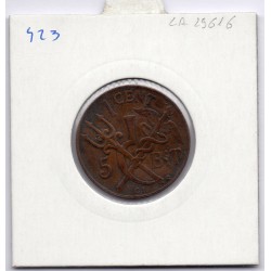 Antilles Danoises 5 bit 1905 TTB-, KM 75 pièce de monnaie