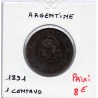 Argentine 1 centavo 1891 TTB, KM 32 pièce de monnaie
