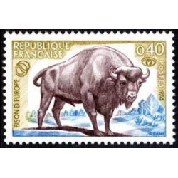 Timbre France Yvert No 1795 Bison d'Europe