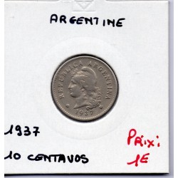 Argentine 10 centavos 1937 TTB, KM 35 pièce de monnaie