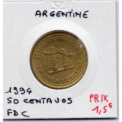 Argentine 50 centavos 1994 FDC, KM 111 pièce de monnaie