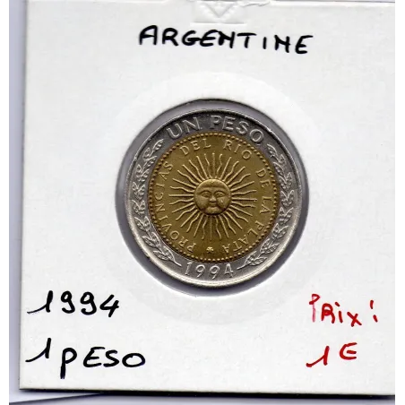 Argentine 1 peso 1994 Spl, KM 112 pièce de monnaie