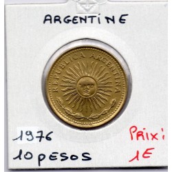 Argentine 10 pesos 1976 Spl, KM 72 pièce de monnaie
