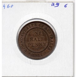 Australie 1/2 penny 1911 Sup-, KM 22 pièce de monnaie