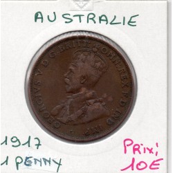 Australie 1 penny 1917 TTB-, KM 23 pièce de monnaie