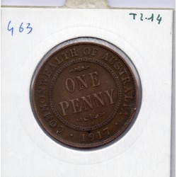 Australie 1 penny 1917 TTB-, KM 23 pièce de monnaie