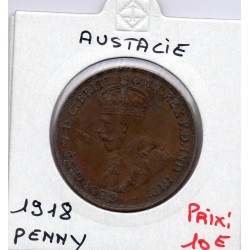 Australie 1 penny 1918 TTB+, KM 23 pièce de monnaie