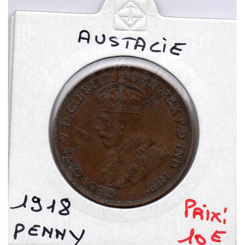 Australie 1 penny 1918 TTB+, KM 23 pièce de monnaie