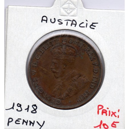 Australie 1 penny 1918 TTB+, KM 23 pièce de monnaie