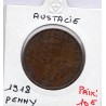 Australie 1 penny 1918 TTB+, KM 23 pièce de monnaie