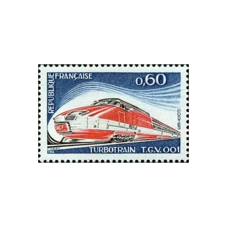 Timbre France Yvert No 1802 Turbotrain TGV 001