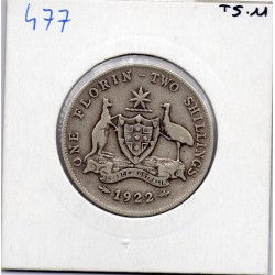 Australie florin 1922 TB, KM 27 pièce de monnaie