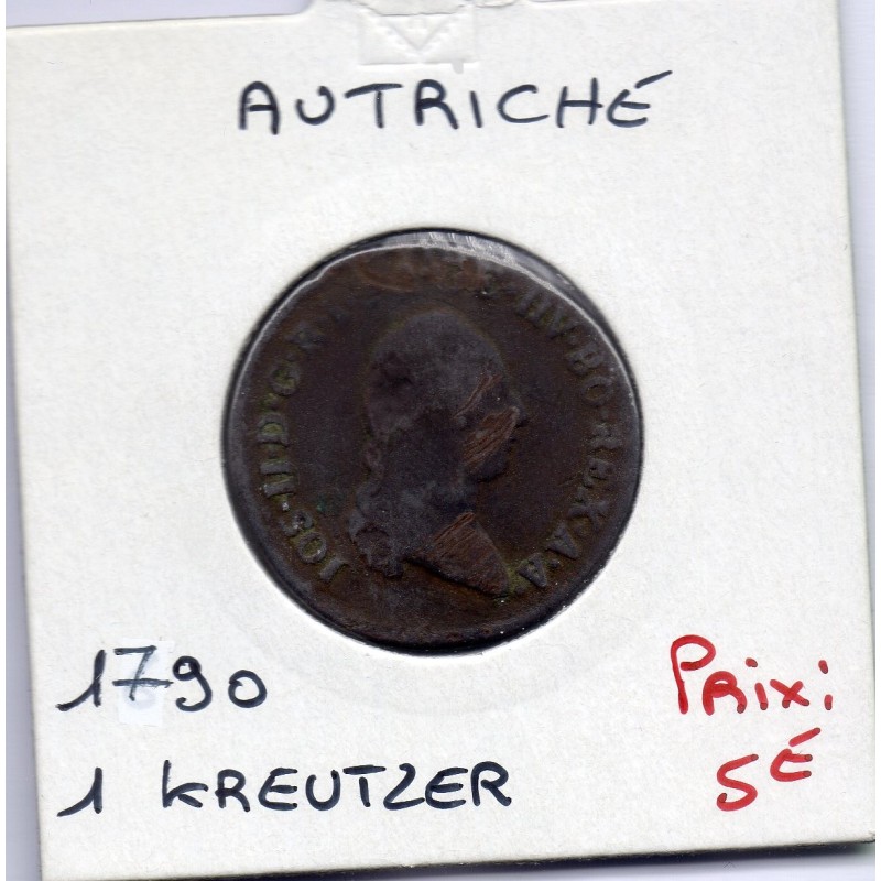 Autriche 1kreuzer 1790 TB, KM 2056 pièce de monnaie