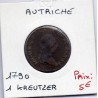 Autriche 1kreuzer 1790 TB, KM 2056 pièce de monnaie