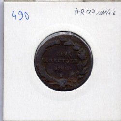Autriche 1kreuzer 1790 TB, KM 2056 pièce de monnaie