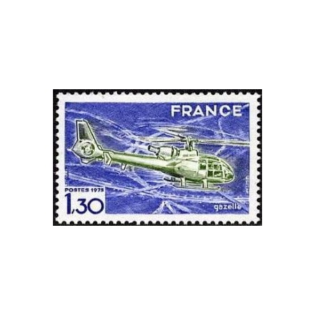 Timbre France Yvert No 1805 Hélicoptère Gazelle