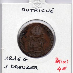 Autriche 1 kreuzer 1816 G Baia Mare TTB, KM 2113 pièce de monnaie