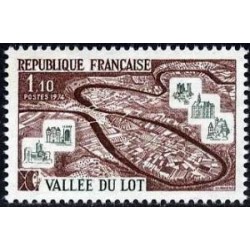 Timbre France Yvert No 1807 La vallée du Lot