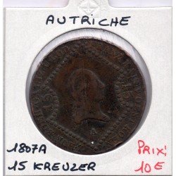 Autriche 15 kreuzer 1807 A Vienne, KM 2138 pièce de monnaie
