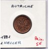 Autriche 1 Heller 1885 Sup, KM 2187 pièce de monnaie
