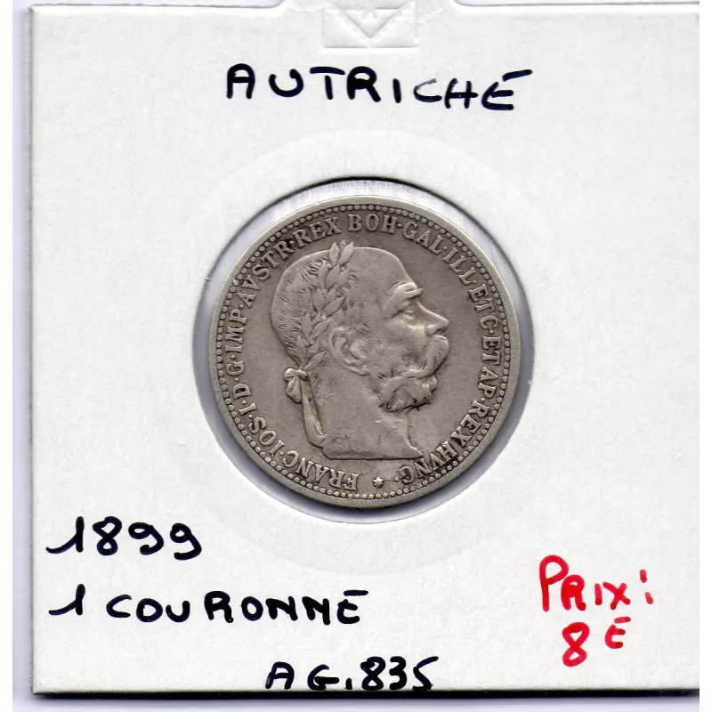 Autriche 1 Couronne 1899 TTB, KM 2804 pièce de monnaie